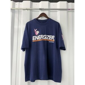 Vintage 90s Energizer Bunny T-Shirt Single Stitch Navy Blue XL/XXL Asheboro NC